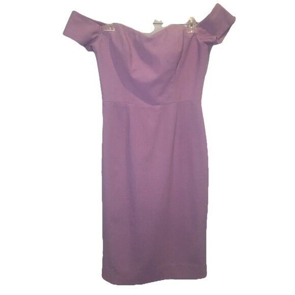Dress the Population Bailey Lavender Off the Shoulder Lined Dress Sz M Body Con - Picture 2 of 9